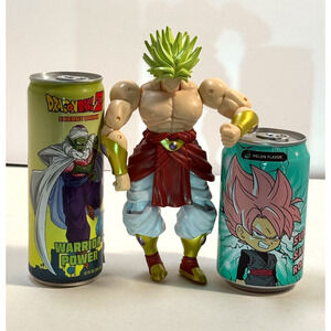 2018 Dragon Ball Z Dragon SUPER SAIYAN BROLY Bandai Exclusive + Energy Drinks